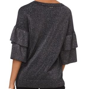 Michael Kors Tops - NWT Michael Kors Silver Metallic Bell Sleeve Top Michael Kors Tops - NWT Michael Kors Silver Metallic Bell Sleeve Top